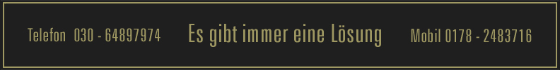 Es gibt immer eine lsung